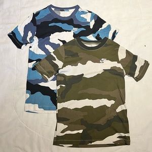 Boys Nike camouflage shirts size Large